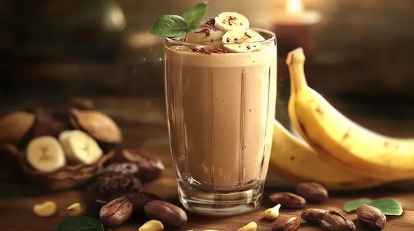 batido calórico para masa muscular con chocolate