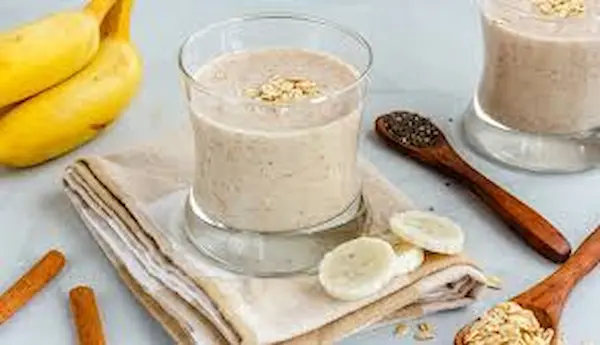 batido para ganar masa muscular con plátano y avena